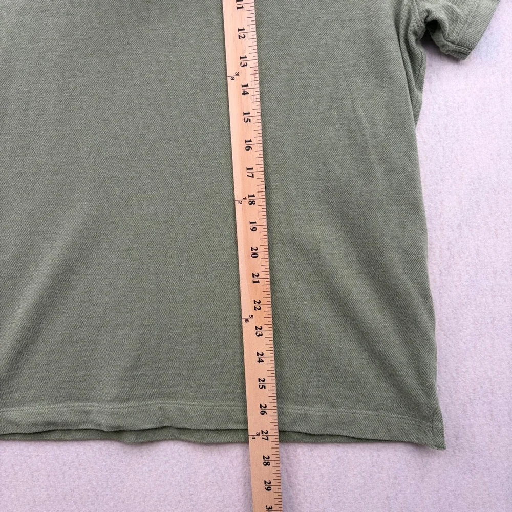 Banana Republic Mens Pique Polo Shirt Sage Green Organic Cotton XL 803392-17
